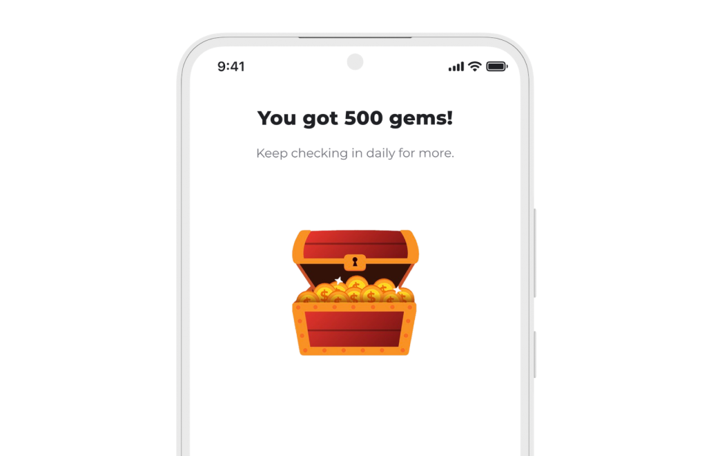 Earn gems for every level you reach